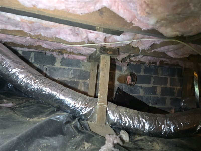 Crawlspace support post