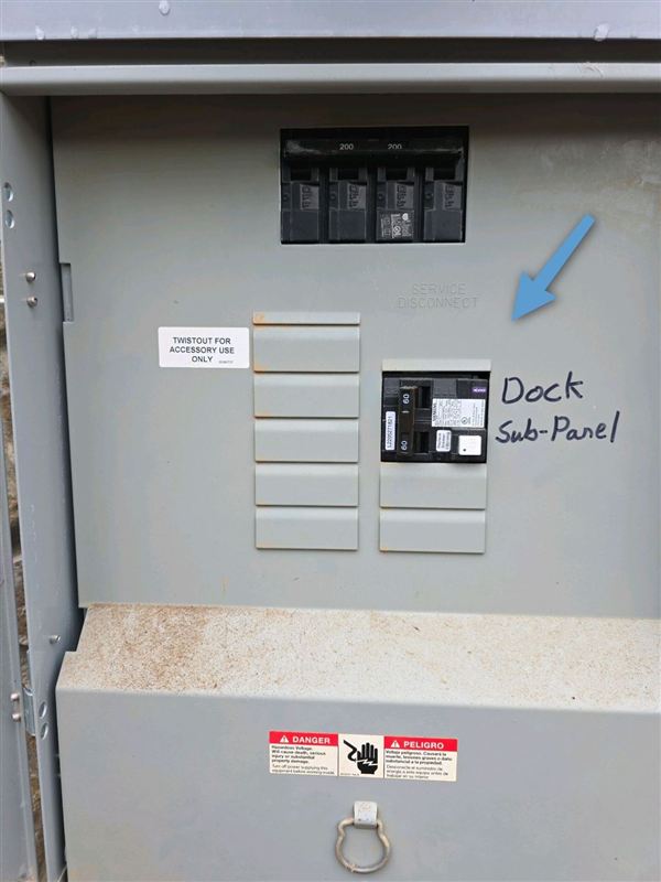 Electrical panel with circuit breakers